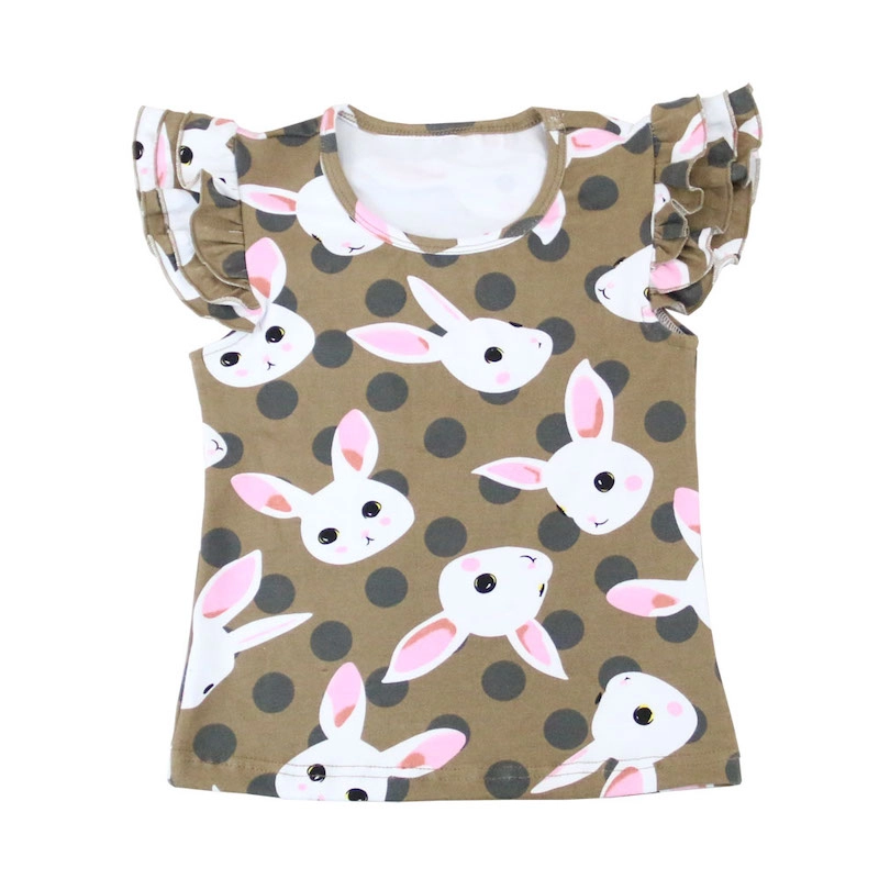 Children Apparel Summer Flutter Sleeve T Shirt From Bangladesh