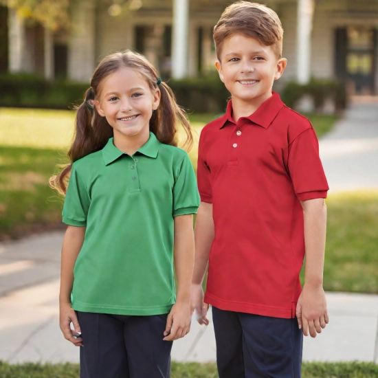 School Polo Shirt Uniform Made In Bangladesh